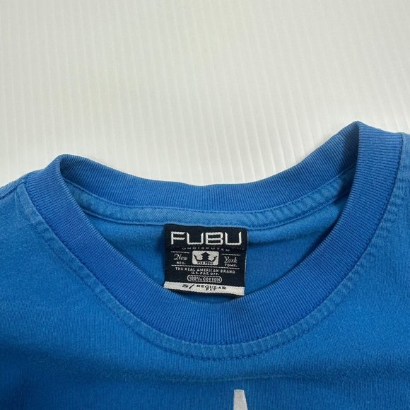 Y2K Fubu Brand NYC Felt Graphic Tee S - Picture 5 of 5